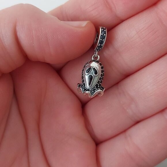 925 Sterling Silver Scream Charm - Picture 2 of 9